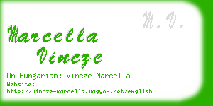 marcella vincze business card